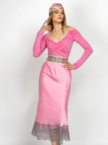 JIORO Blus 'ESSENTIALS' i rosa