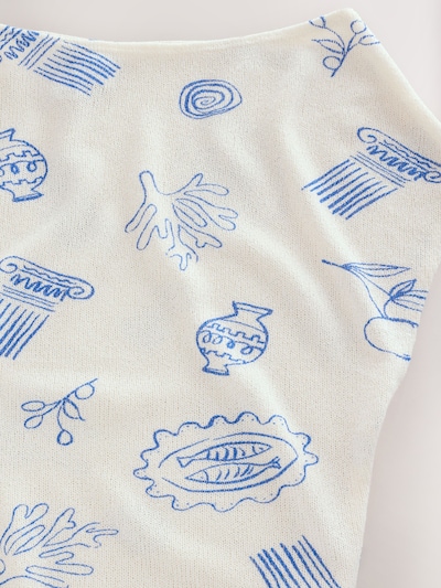 Next T-shirt en bleu / blanc, Vue avec produit