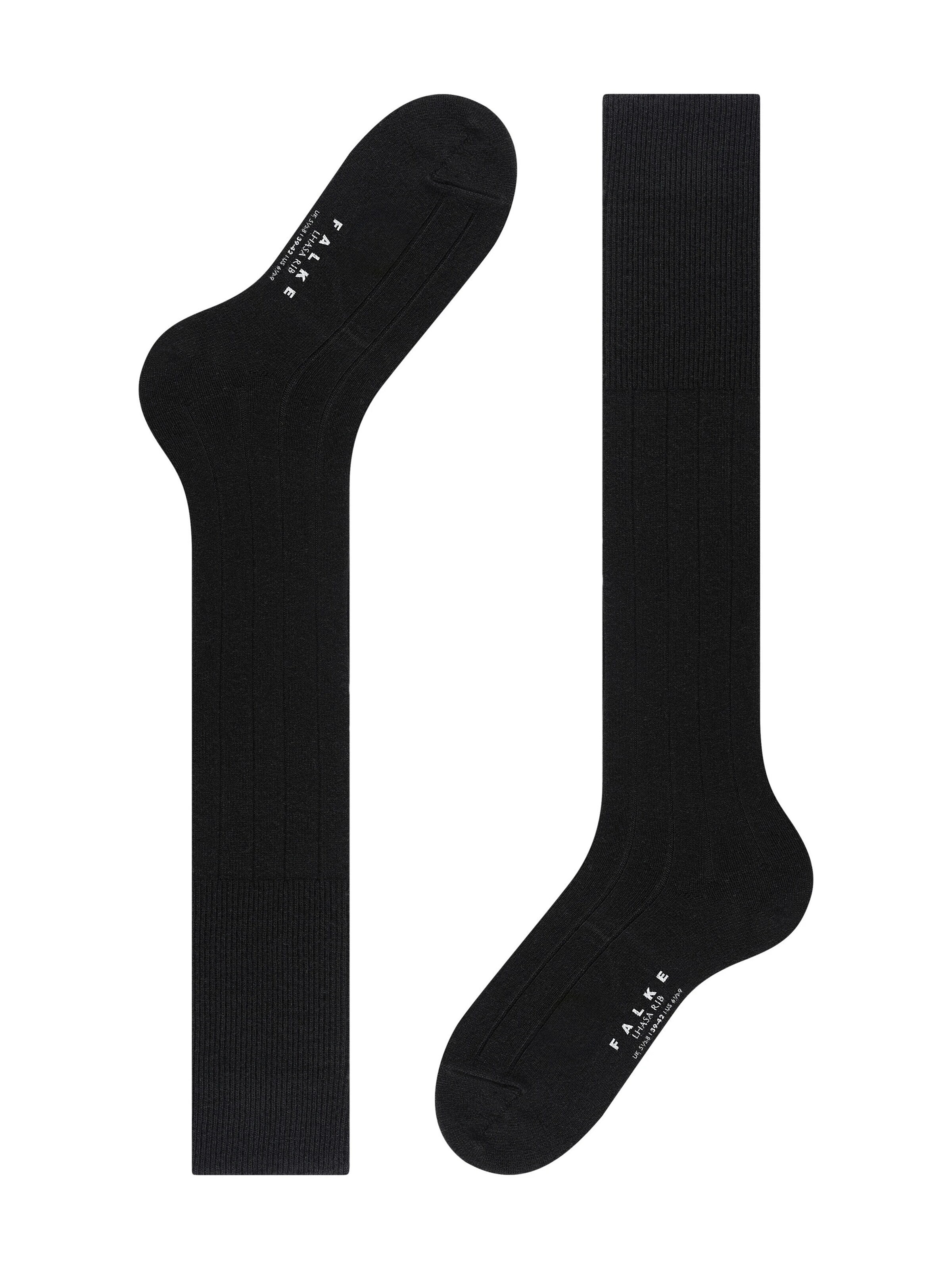 FALKE Knee High Socks 'Lhasa Rib' in Black