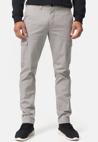 Regular Pantalon cargo INDICODE JEANS en gris : devant