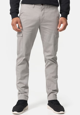 Pantalon cargo INDICODE JEANS en gris : devant