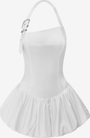 OW Collection Kleid 'XENA' in Weiß: Vorderseite
