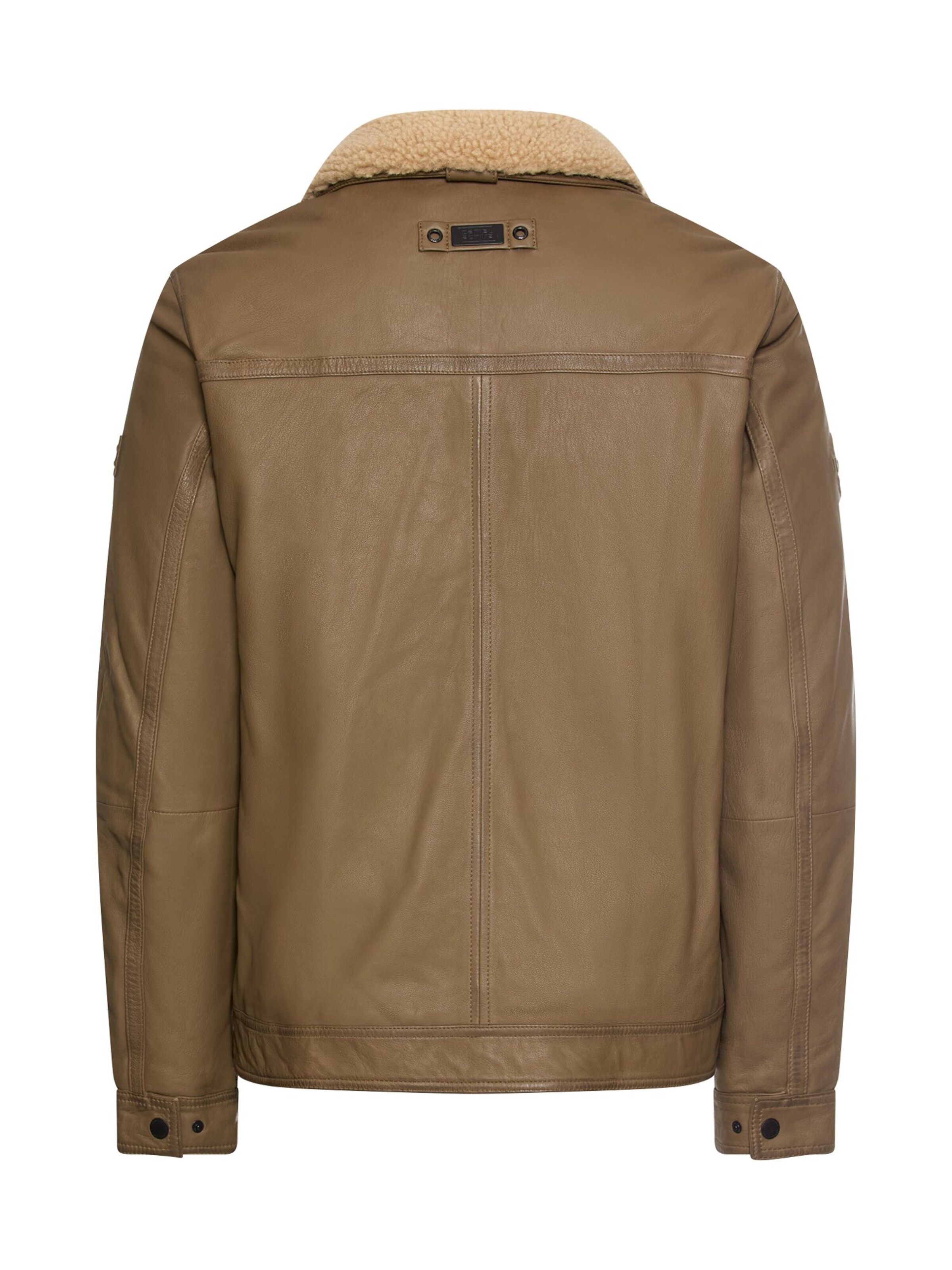 CAMEL ACTIVE Leder Fieldjacke mit Brusttaschen in Braun