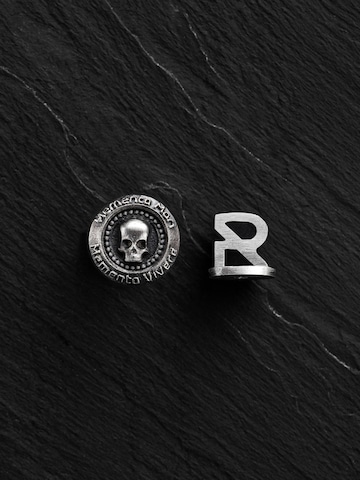 REYTEL Ohrring 'MEMENTO MORI. VIVERE MEMENTO' in Silber: Vorderseite