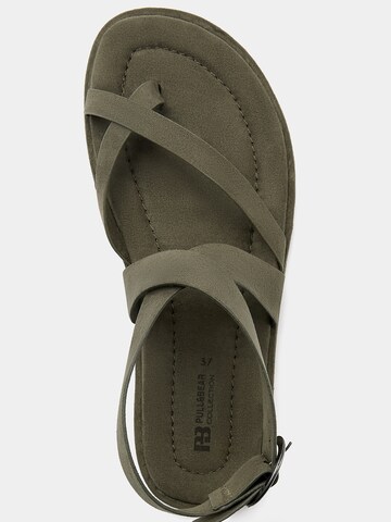 Pull&Bear Teenslipper in Groen