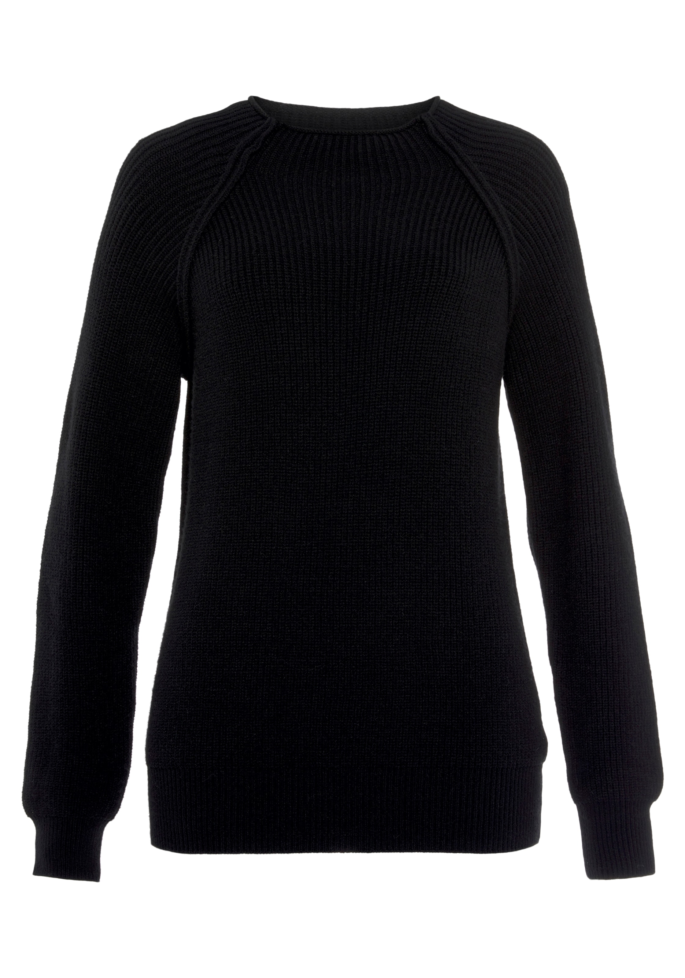 juoda LASCANA Megztinis: priekis