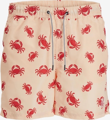 JACK & JONES Board Shorts 'FIJI SWIM' in Orange: front