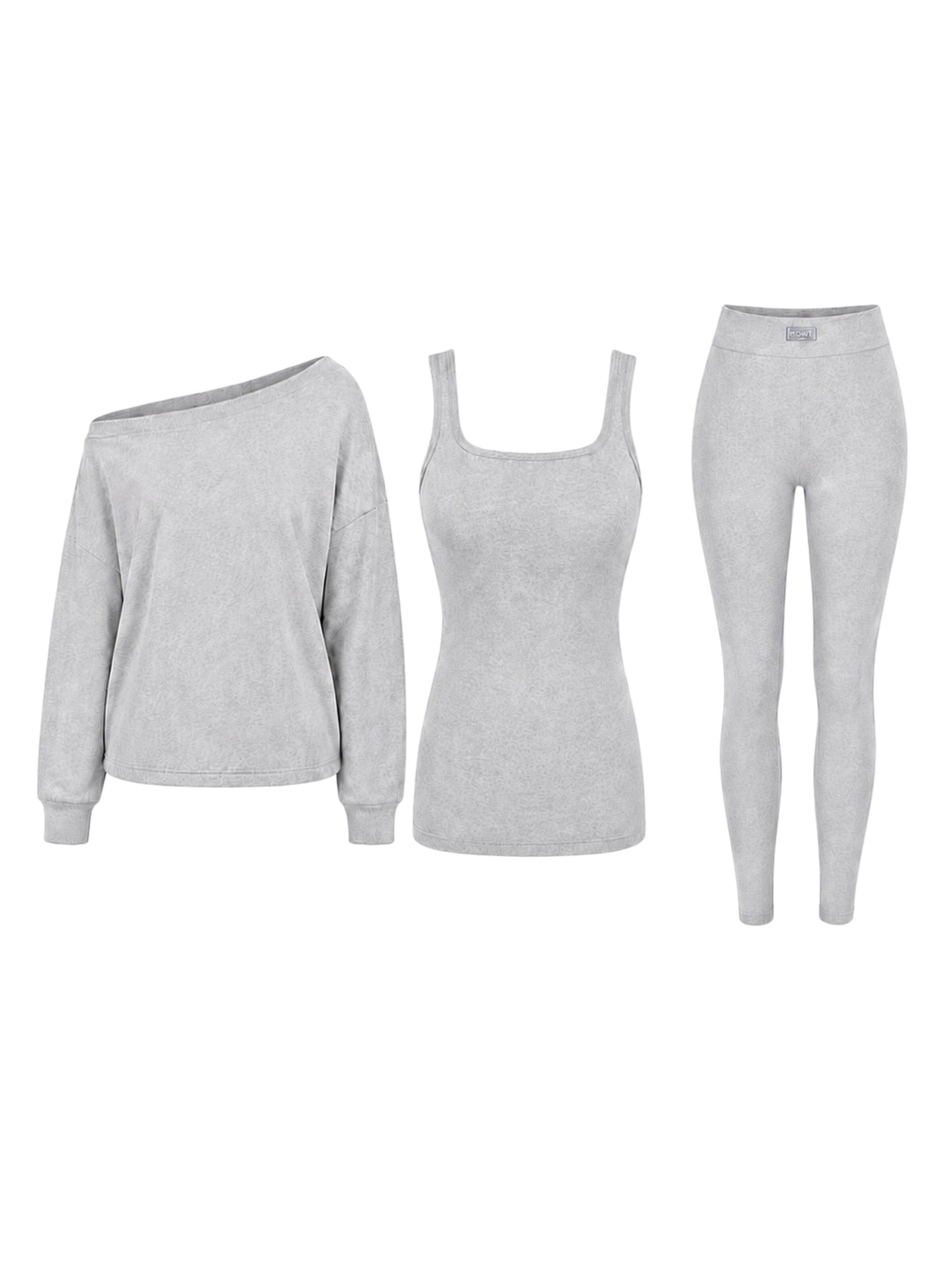 Mowi Fit Tracksuit in Grey: front