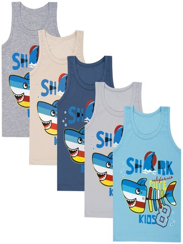 LOREZA Onderhemd 'Jungen Unterhemden Shark' in Gemengde kleuren: voorkant