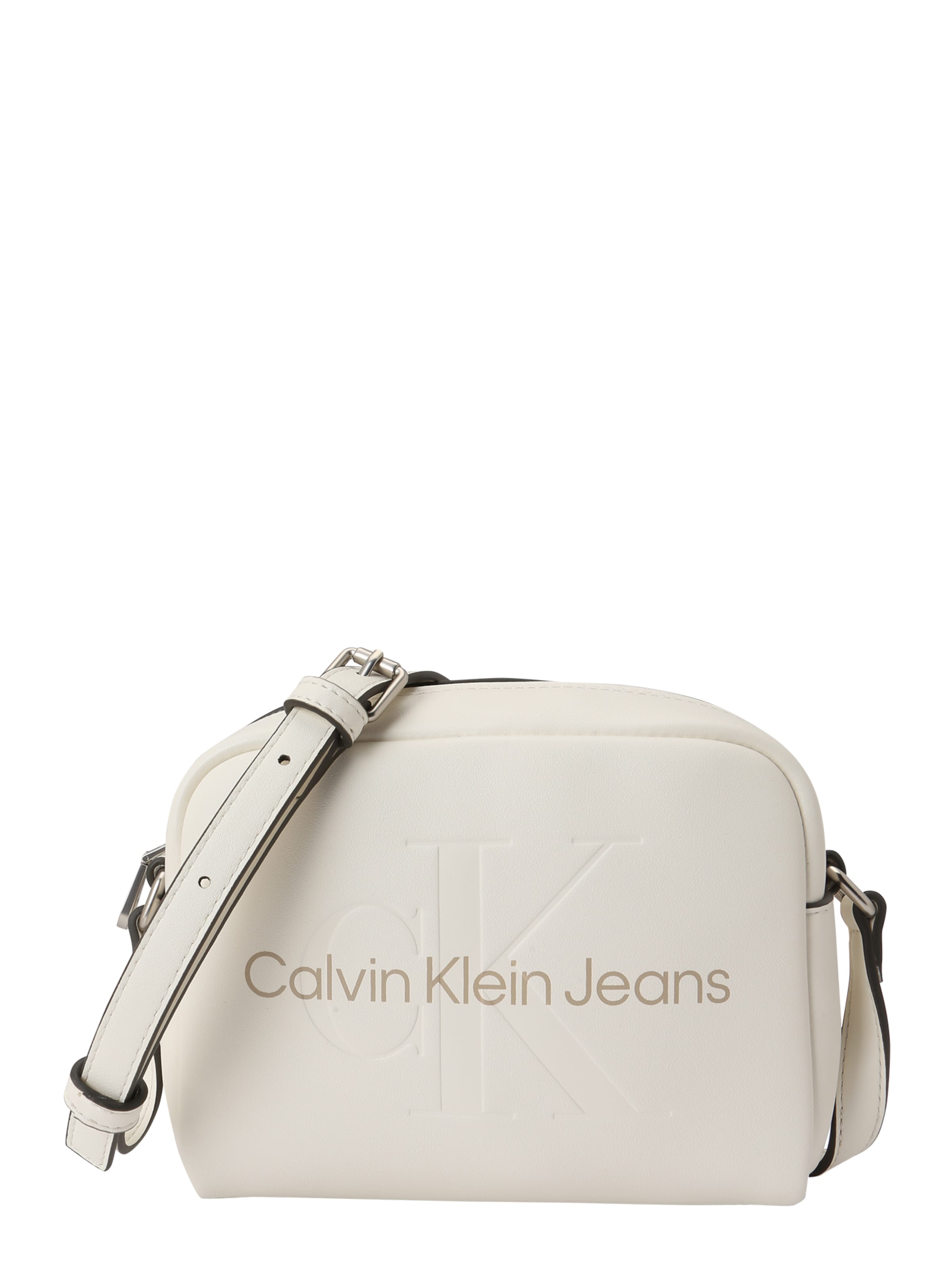 Calvin Klein Schoudertas in Beige: voorkant
