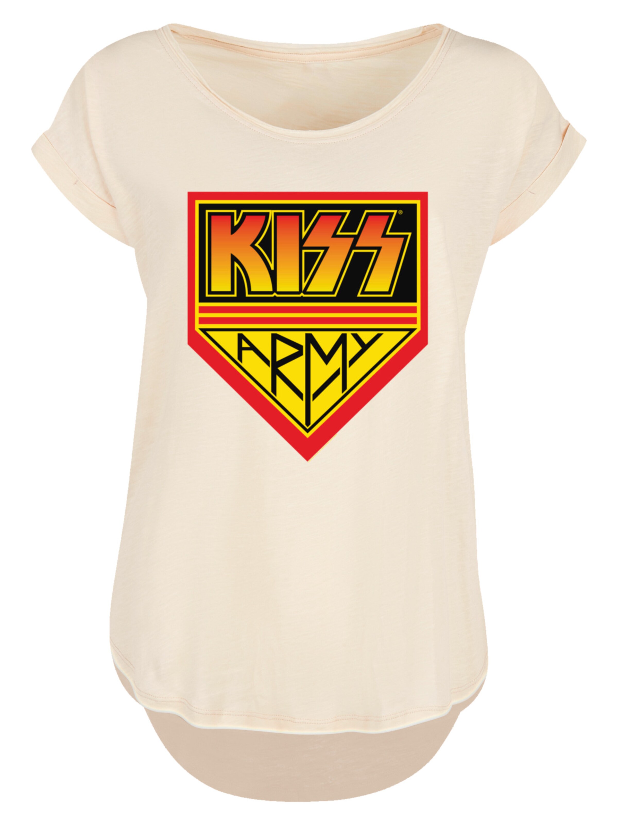 T-shirt 'Kiss' F4NT4STIC en beige : devant