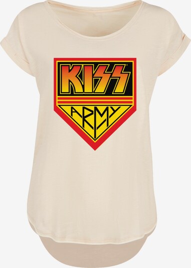 F4NT4STIC T-shirt 'Kiss' en beige clair / jaune / rouge / noir, Vue avec produit