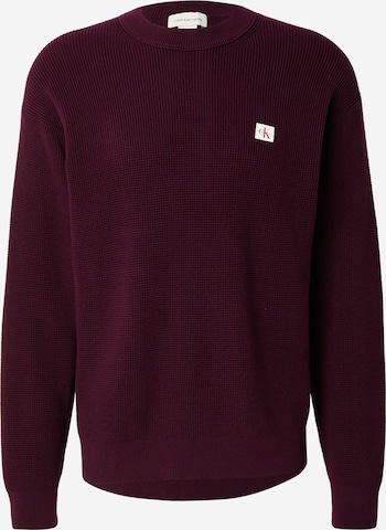 Pull-over Calvin Klein Jeans en violet : devant