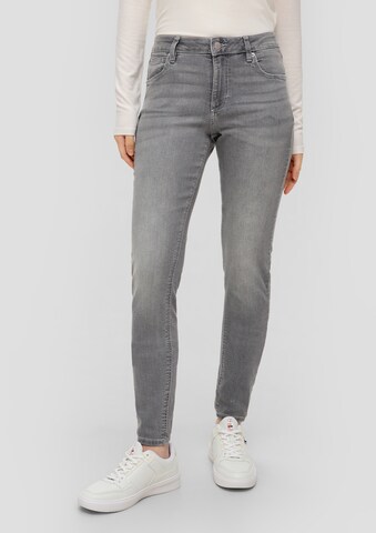 QS Skinny Jeans in Grijs: voorkant