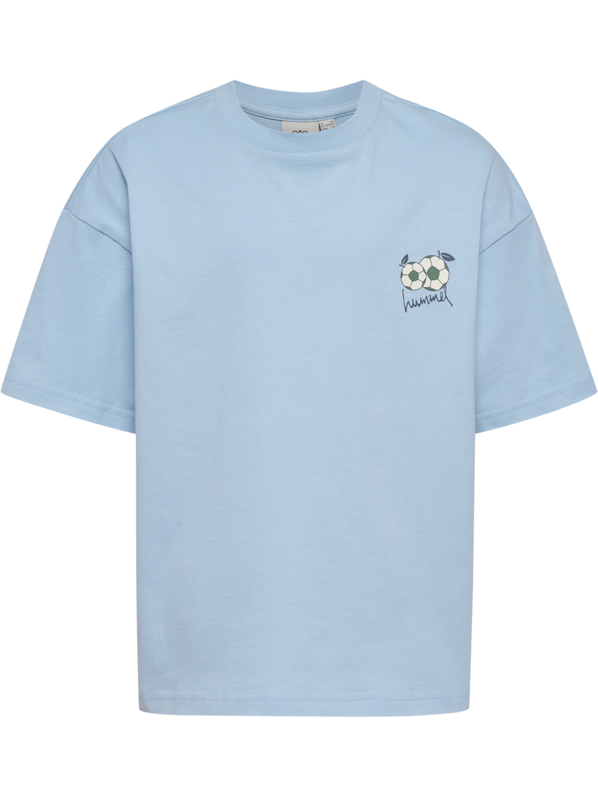 Hummel T-Shirt 'Mio' en 104 en crème / bleu clair / bleu foncé / marron, Vue avec produit