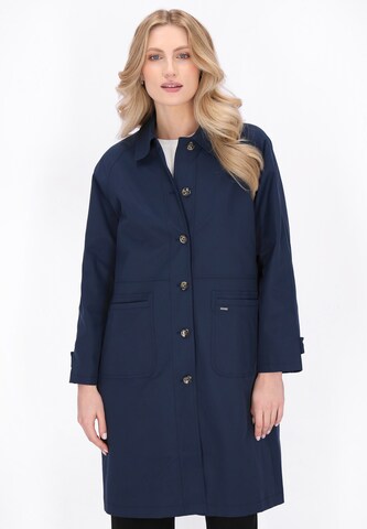 DreiMaster Klassik Between-Seasons Coat 'Classic' in Blue: front