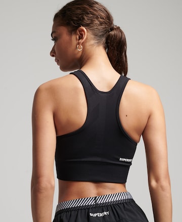 Superdry Bustier Sport-BH in Schwarz