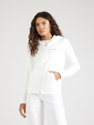 GANT Bluza rozpinana w kolorze biały: przód