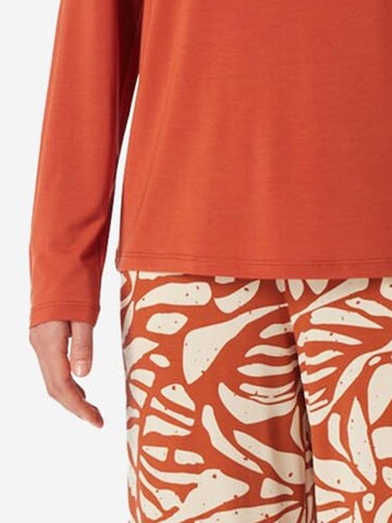SCHIESSER Pajama 'Selected Premium' in Orange