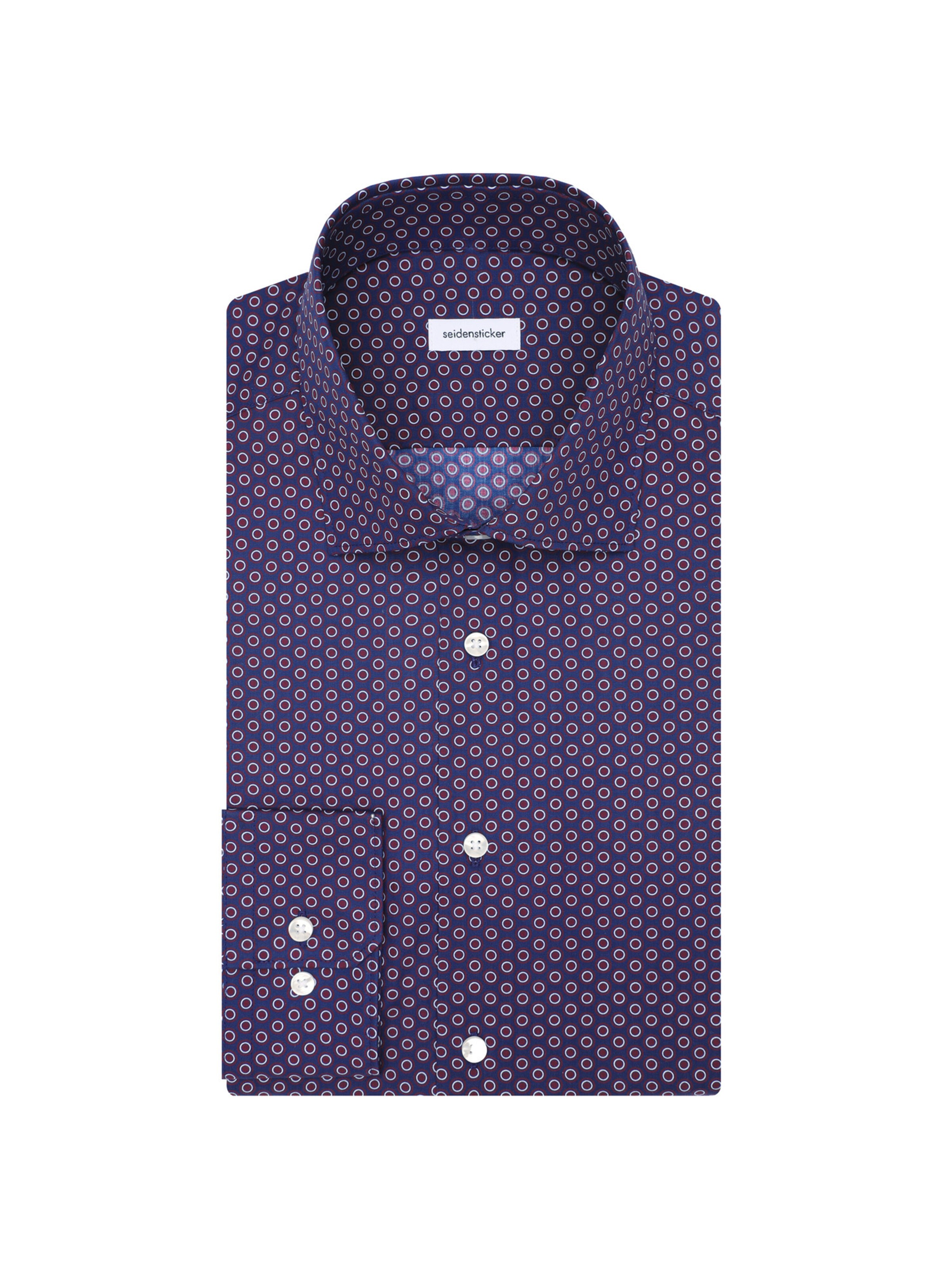 Coupe slim Chemise business 'Schwarze Rose' SEIDENSTICKER en violet