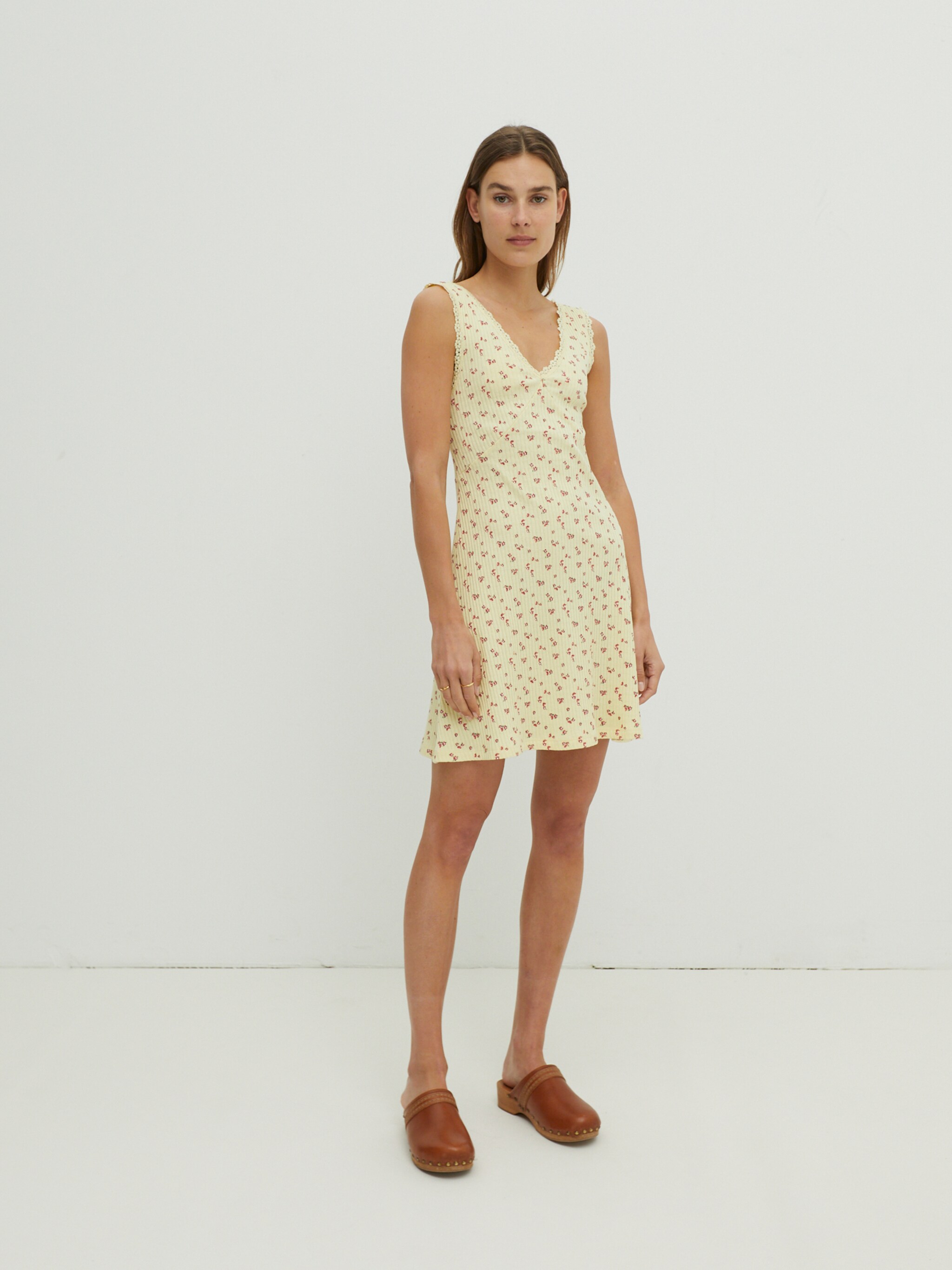 EDITED Producten Gebreide jurk 'Ivory' Geel