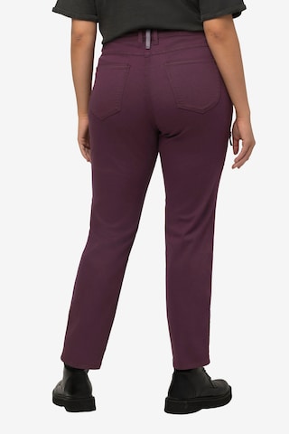 Ulla Popken Regular Cargo Pants in Purple