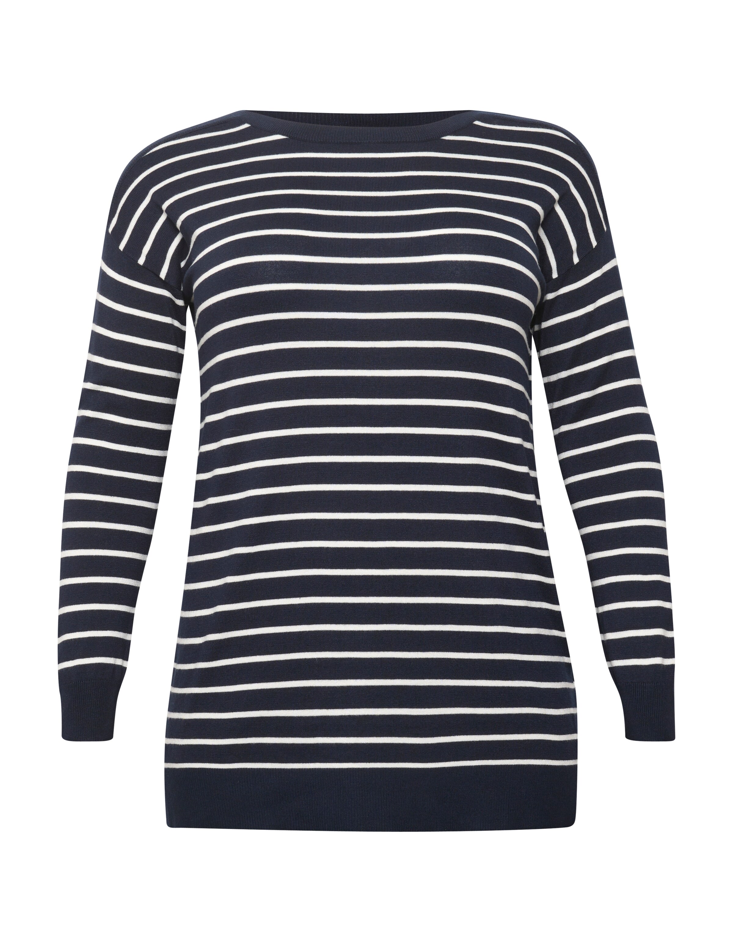 KAFFE CURVE Pulover 'Cmalan' | modra barva: sprednja stran