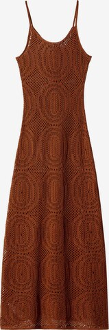 MANGO Knitted dress 'Dama' in Brown: front