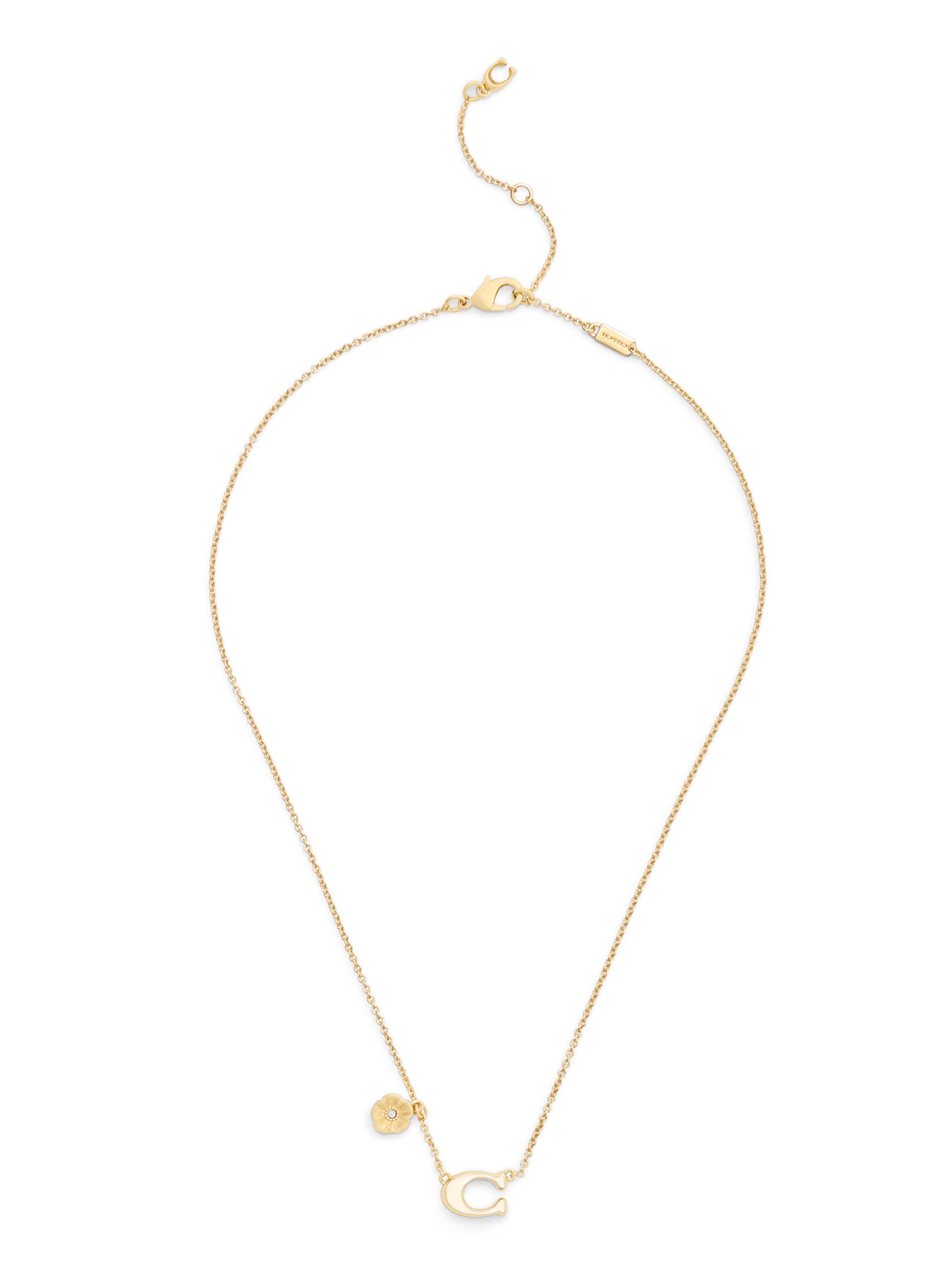 COACH Halskette 'Signature C Tea Rose' in Gold: Vorderseite