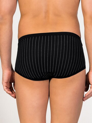 Slip 'Senior Prinstriped Fly Front Brief' zd ZERO DEFECTS en noir