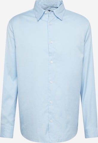 Coupe regular Chemise 'JPRBLABUSHWICK' JACK & JONES en bleu : devant