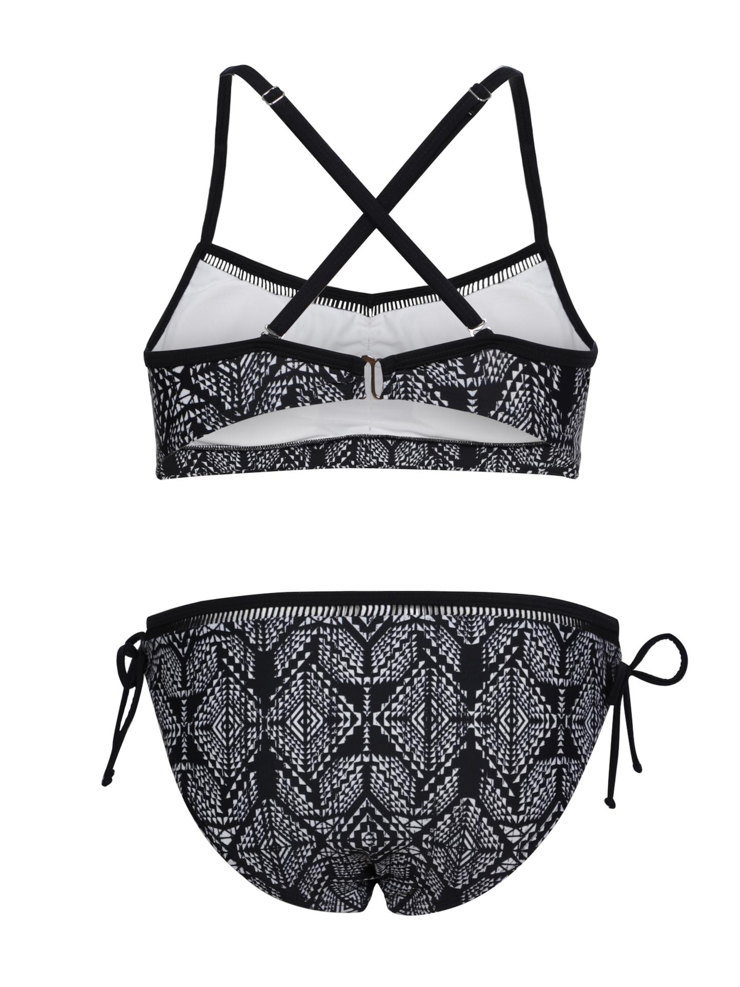 La V Triangel Bikini 'Bikini classic met kant detail' in Zwart