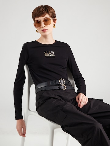 juoda EA7 Emporio Armani Marškinėliai: priekis