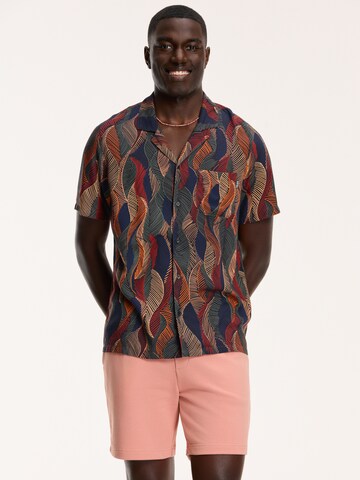 Shiwi Regular fit Button Up Shirt 'SHIWI LEAVES' in Mixed colours: front