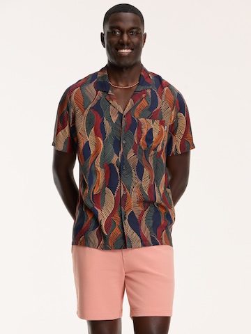 Shiwi Regular fit Button Up Shirt 'SHIWI LEAVES' in Mixed colors: front