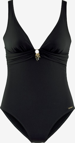 BRUNO BANANITrokutasti Jednodijelni kupaći kostim - crna boja: prednji dio