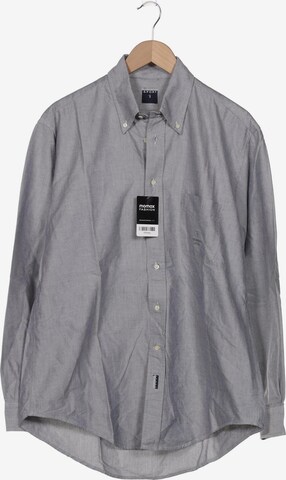 Trussardi Button Up Shirt in XXL in Grey: front