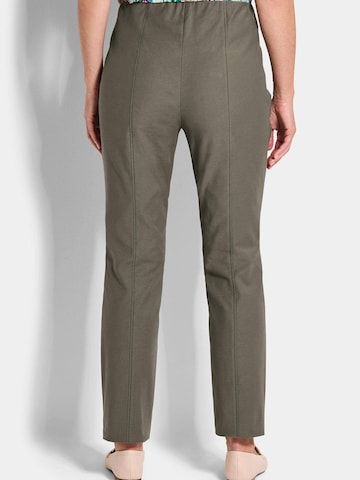 Coupe slim Pantalon 'Louisa' Goldner en vert