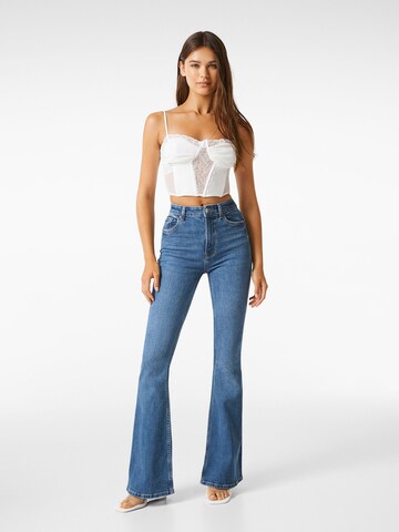 Bershka Flared Jeans in Blue