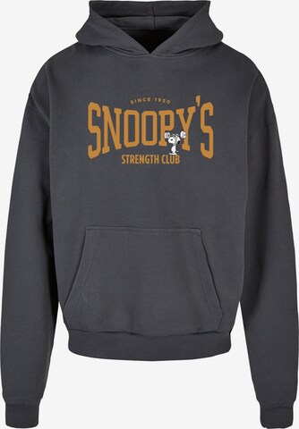 Sweat-shirt 'Peanuts - Strength Club' Merchcode en gris : devant