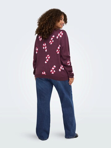 Pullover 'CARXMAS JOLLIE' di ONLY Carmakoma in rosso