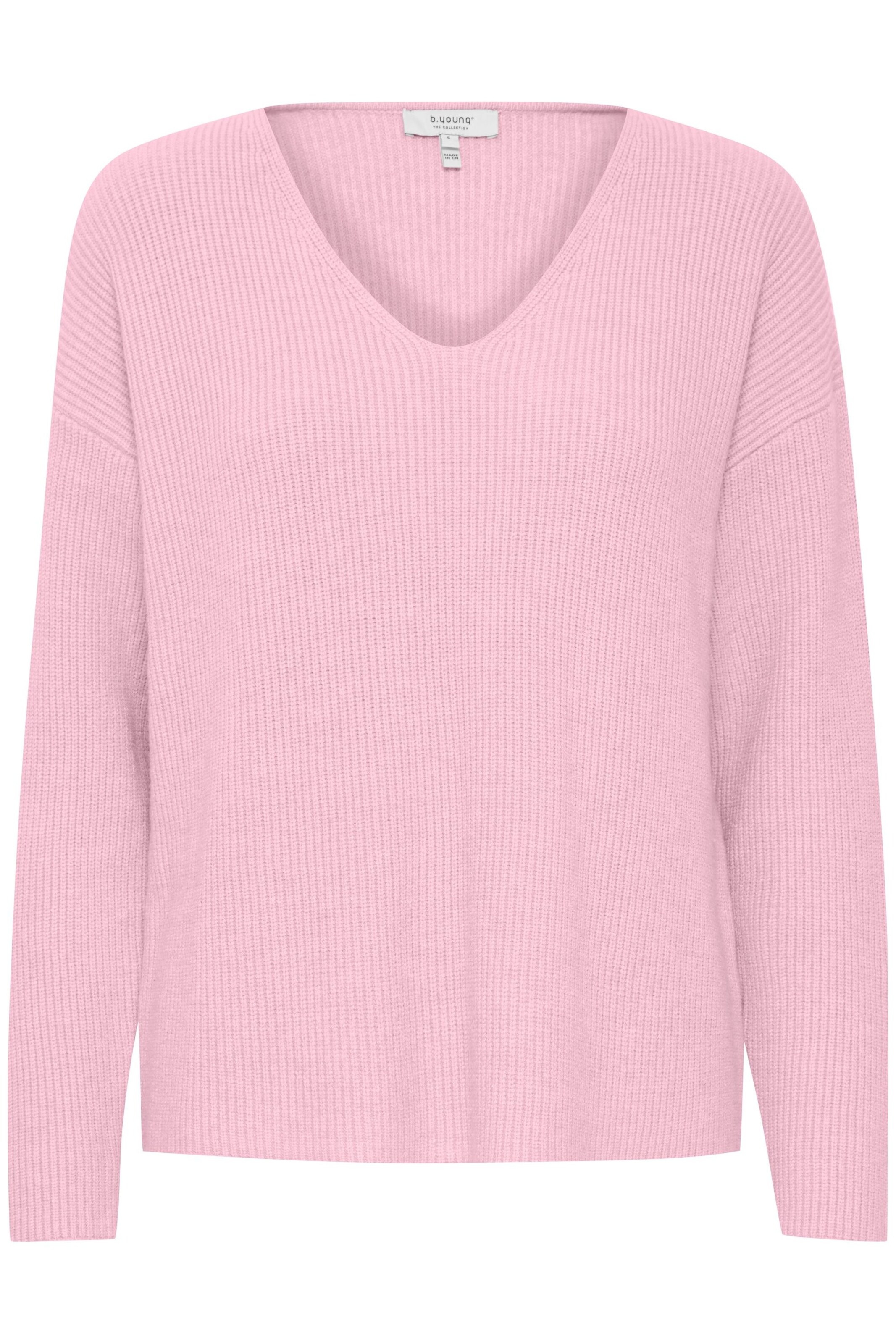 Pull-over 'Milo' b.young en rose : devant