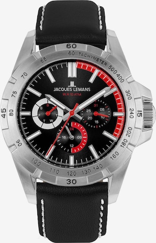 Jacques Lemans Analog Watch in Black: front