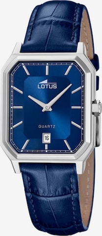 Lotus Analoog horloge 'Date watch Square Series' in Blauw: voorkant