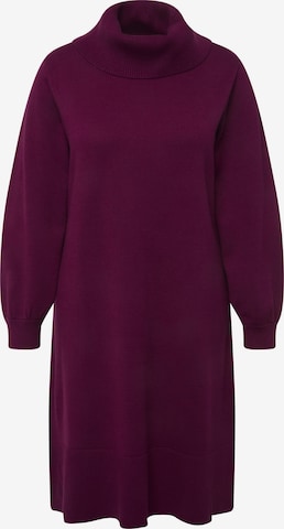 Ulla Popken Knitted dress in Purple: front