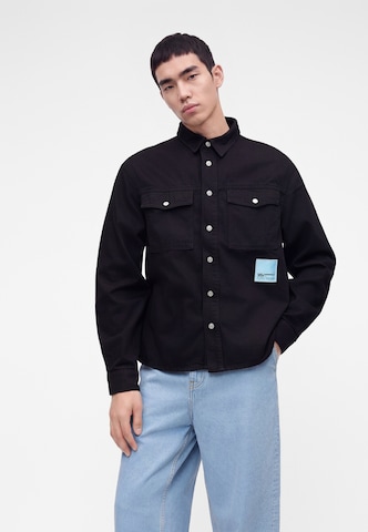 KARL LAGERFELD JEANS Övergångsjacka 'KLJ x Pietro Terzini' i svart