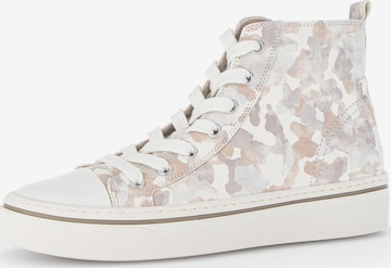 GABOR High-Top Sneakers in Beige: front