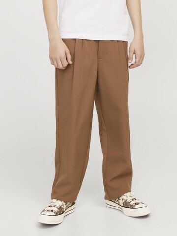 Loosefit Pantalon Jack & Jones Junior en marron : devant