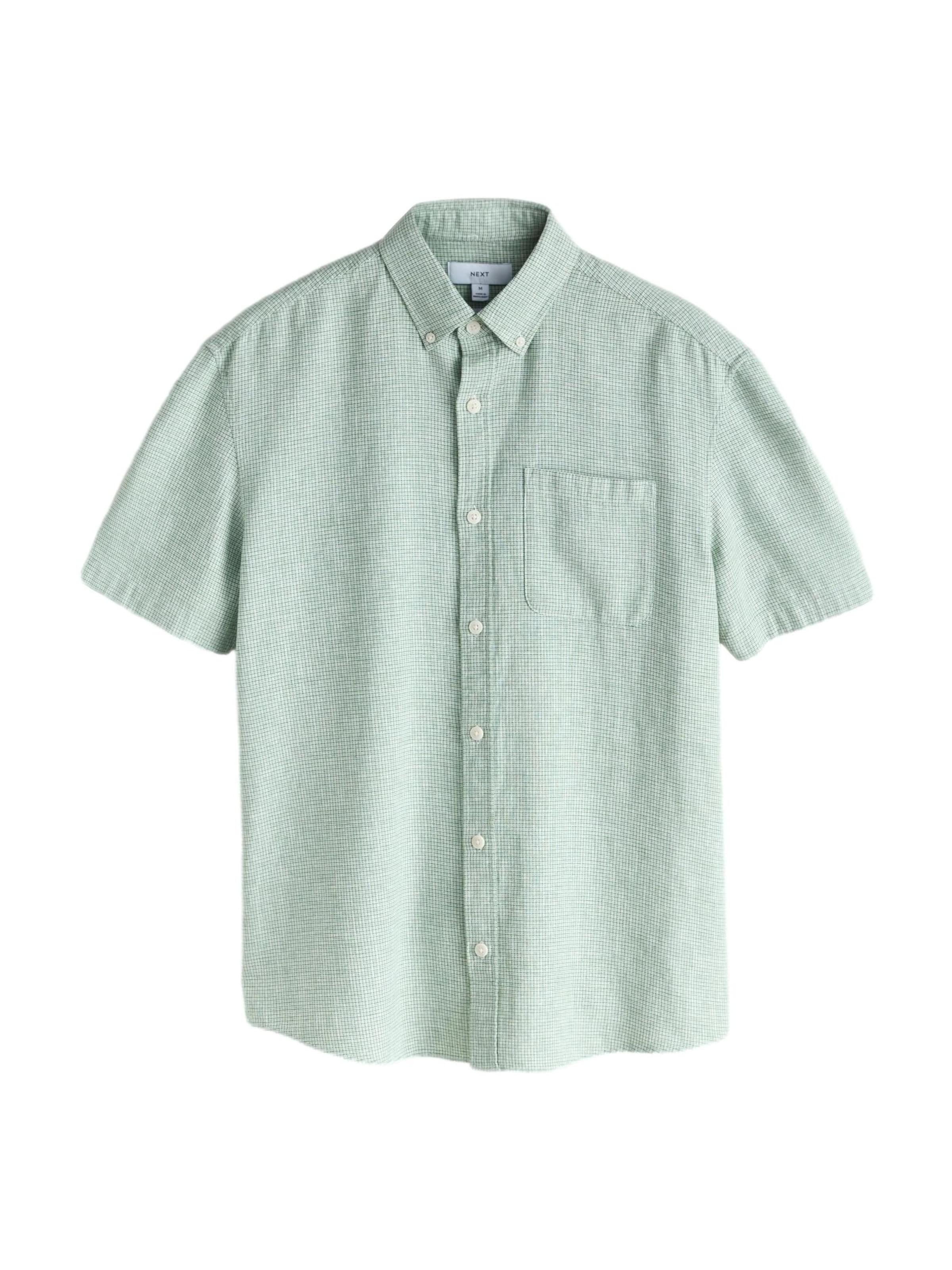 Next Средняя посадка Рубашка в Зеленый: спереди