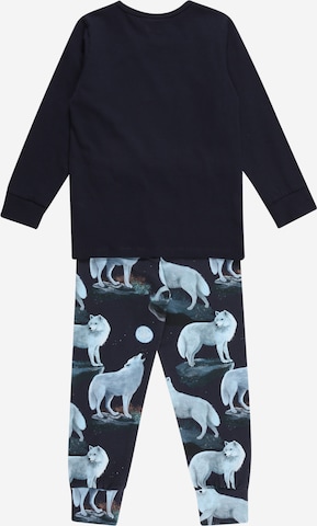 Walkiddy Pajamas 'Singing Wolfs' in Blue
